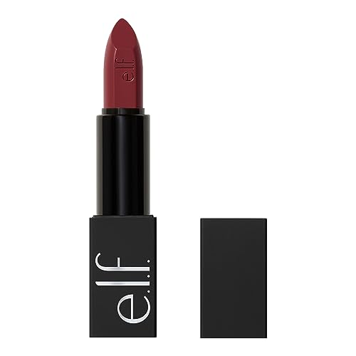 e.l.f. O Face Satin Lipstick, Richly Pigmented, Nourishing & Long-Lasting Creamy Lipstick, Infused With Jojoba