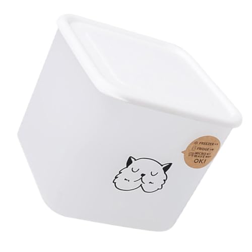 WATIIFUFU Contenedor de Alimentos para Refrigerador 1,15l Blanco con Tapa Hermética para Microondas y Congelador, Caja de Frescura y Almacenamiento para Frutas y Verduras, Organizador