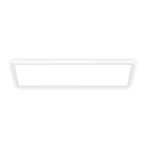 B.K.Licht - Panel LED plano con iluminación indirecta, luz blanco neutro, IP44, plafon led techo baño, lámpara techo, lámpara baño, plafon cucina, 58 x 20 x 3 cm, blanco