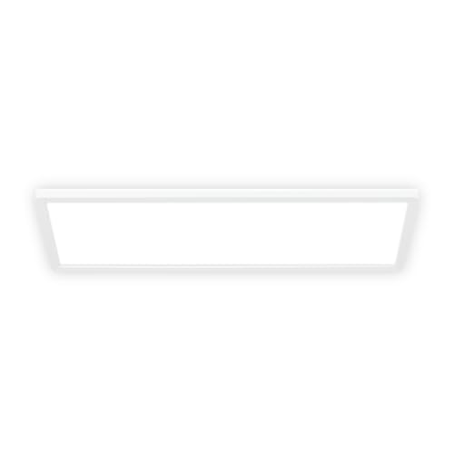B.K.Licht - Pannello LED piatto con illuminazione indiretta, luce bianco neutro, protezione IP44, plafoniera bagno, plafoniera cucina, lampadario, lampada soffito, 58 x 20 x 3 cm, bianco