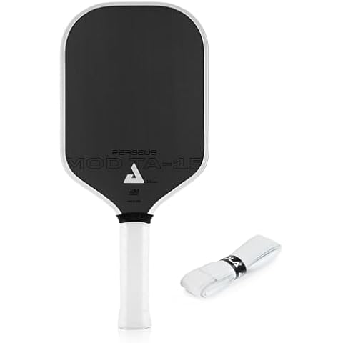 JOOLA Perseus MOD TA 15 16mm Pro Player Edition Pickleball Paddle - Gen 3 Propulsion Core & Charged Carbon Surface Technology - Carbon Fiber Pickleball Paddle with White Edge Guard - USAPA Approved Cover