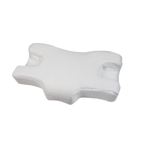 Almohada de espuma viscoelástica suave para dormir, antiarrugas, almohada terapéutica para el cuello, evita las líneas de sueño, cómodo cojín para dormir perfecto para personas que duermen de lado y
