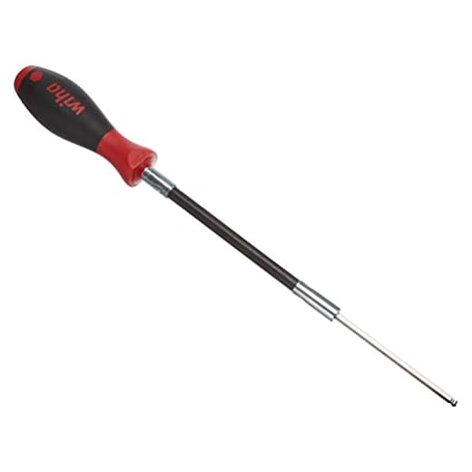 WIHA Stiftschlüssel Sechskant flexibler Schaft 4 x 340 mm, 1 Stück,23160