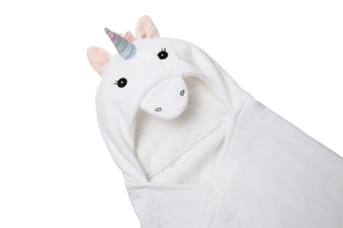 Image of Generic Hooded Bath Towel Unicorn Digo Hooded Towel Baby Bathrobe Baby Gift Boys Girls Towel Bath Celebration Gift Bathrobe Kids Cotton After Bath Towel Newborn, 24 Months, White
