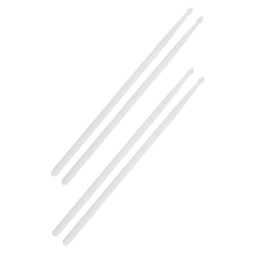 Baquetas luminiscentes de nylon para percusión 4 piezas blancas miniatura 1