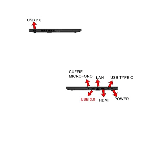 Notebook Asus Expertbook Intel i7-1355u 5 Ghz 15,6" FHd, Ram 24Gb Ddr4, Ssd Nvme 512Gb, Hdmi, Usb 3.0, Wifi,Bluetooth, Win 11 Pro, Tastiera Retroilluminata,Fingerprint - Notebook - Immagine 3
