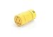 Woodhead 1547 Super-Safeway Connector, 2 Poles, 3 Wires, NEMA 5-15 Configuration, Yellow, 15A Current, 125V Voltage