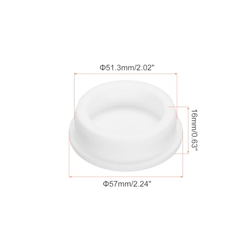 Image of MECCANIXITY High Temp Silicone Plug Mount Dia 51.3mm /2.02 Inch T Shaped Rubber Stopper Hole Plugs for Powder Coating Plating Waterproof Sealing Plugs White Pack of 1