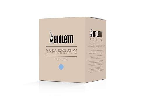 Image of Bialetti Exclusive Moka Pot, Premium Italian Stovetop Espresso Maker, Italian Made; Moka Pot /Percolator /Coffee Maker /Mocha Pot for an Authentic Italian Coffee (Blue, 6 Cup)
