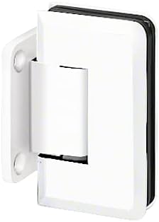 Brixwell H-MBGTW-W Majestic Series Glass to Wall Mount Shower Door Hinge with Short Back Plate Gloss White