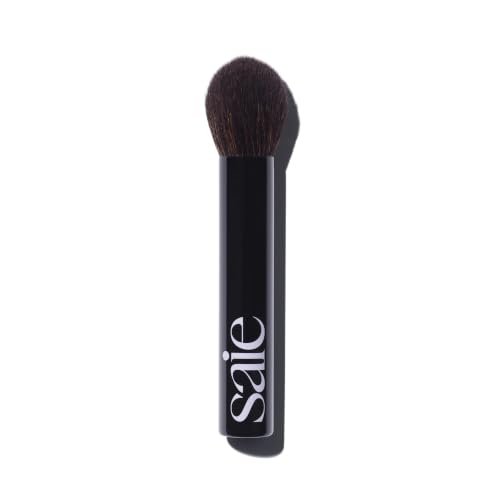 Saie The Fluffy Brush - Soft Multi-Use Pressed + Loose Powder Brush - Fluffy Makeup Brush with Tapered Tip for Precise Application - Vegan Cruelty-Free (1 Count)