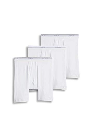Jockey Men's Underwear Staycool Midway Brief - 3 Pack, White, m