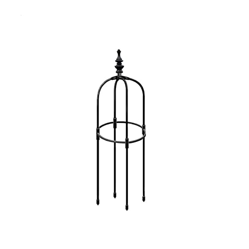 FXforer Tower Garden Obelisk Rankgitter, hohe Pflanzenstütze U Typ Rankgitter Outdoor Kletterreben Rankgitter für Rosen und Pflanzen, Schwarz, 90 cm / 3 ft Cover