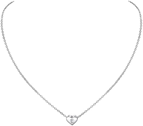 PROSILVER Sterling Silver Initial Necklace for Womens/Women, Letters A-Z 26 Alphabet, Adjustable Chain (Send Gift Box)