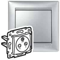 VL-BASE TV-R-SAT FIN 10DB ALUM prise antenne satellite femelle pour rénovation murale