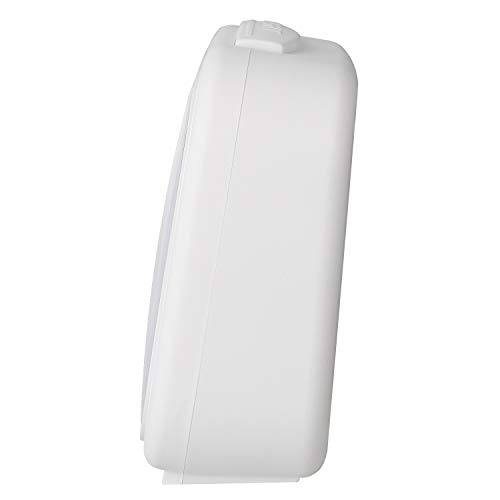 5.5" Silent Analog Alarm Clock Non Ticking, Gentle Wake, Beep Sounds, Increasing Volume, Battery Operated Snooze And Light Functions, Easy Set,White (Best For Elder) #TOP2