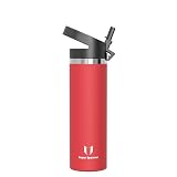 Sparrow Borraccia Termica con Cannuccia 750ml-Borracce Termica Acciaio Inox...