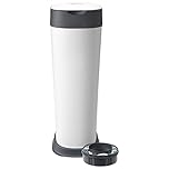 Tommee Tippee Twist and Click XL Nappy Bin, White, with x1 Refill Cassette, Odour and Germ Protection, Antibacterial Film, 100% Recycled Chassis