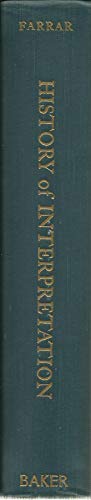 HISTORY OF INTERPRETATION Hampton Lectures 1885 B0844NBHR2 Book Cover