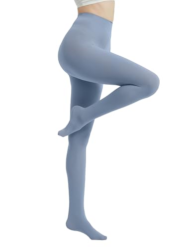 Image of 80D Semi Opaque Tights for Women Stretchable High Waist Womens Stockings Soft Pantyhose with 20+ Colors