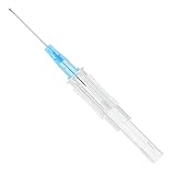 Curaplex Curaslide Safety IV Catheter, 22G X 1' Needle, Box of 50 Catheters (50)