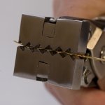 Zig Zag Parallel Plier. 1 inch of Zig Zag Teeth. Use to Bend Soft Metals & Wire up to 20 Gauge. Parallel Pliers Create Even, Uniform Pressure. Spring Loaded Textured Handles. Eurotool PLR-727.
