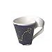 Produktbild Villeroy und Boch - NewWave Stars Becher mit Henkel, formschöne Tasse mit Skorpion-Motiv, Premium Porzellan, spülmaschinengeeignet, weiß/blau, 300 ml