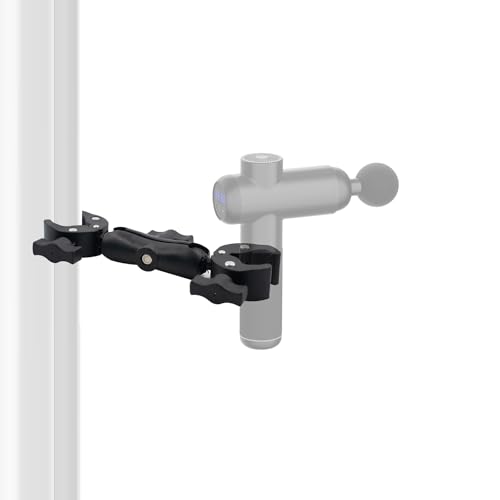 Handfri massagepistolhållare för ryggen, vridbar massageapparat klämverktyg för svåråtkomliga områden kompatibel med de flesta massagepistol