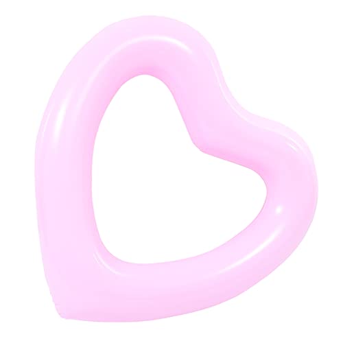 BESPORTBLE Beach Party Swim Ring Inflatable Pool Float Heart Shape Swimming Ring Pool Toy Lounge Float