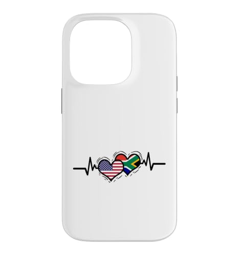South African Roots Heartbeat South African American Case for iPhone 14 Pro