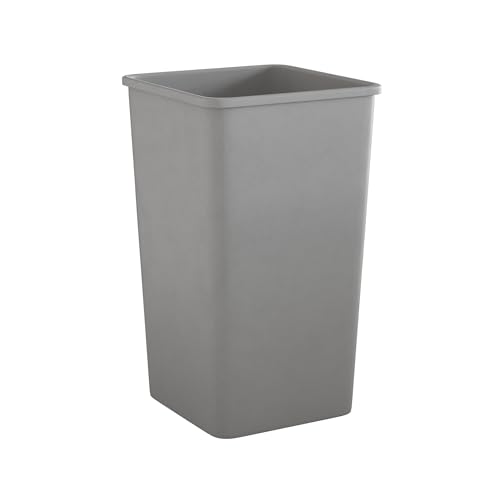 Image of Square Commercial Trash Can (Trash Can, Gray, 50 Gallon)