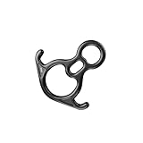 RCGOFOLLOW Equipo de aseguramiento y rapel Descensor de Escalada Descensor 8 Figuras 50 Nudos Equipo Cuerda portátil para Exteriores Dispositivo Resistente Descenso Dispositivo