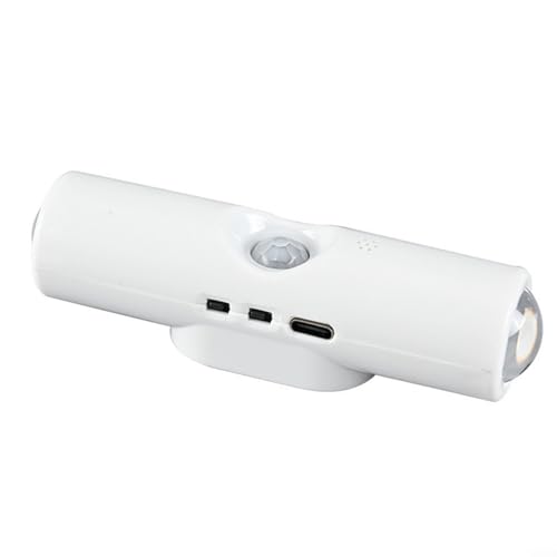 Lámpara de pared inteligente con sensor de movimiento con soporte magnético, luz nocturna LED recargable por USB para dormitorio, pasillo, escalera y armario, fácil instalación, eficiencia energética