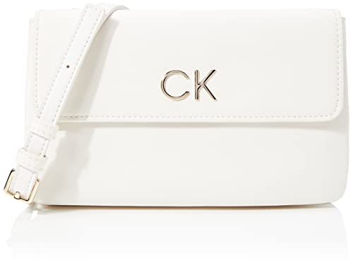 Calvin Klein RE-Lock DBL XBODY W/Flap, Femme, Ecru, Taille Unique