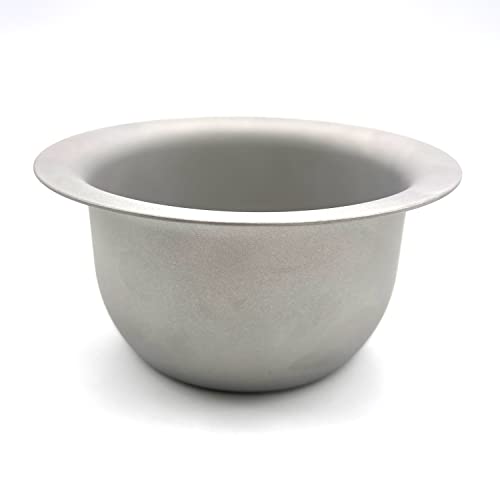Image of Vikings Blade Luxury Shaving Soap Bowl, Sandblasted Steel for Fast, Thick Lather, Unbreakable, Tactile Texture, Great for Most Pucks & Soaps (GRAND Chairman, 3.55 inch Diameter)
