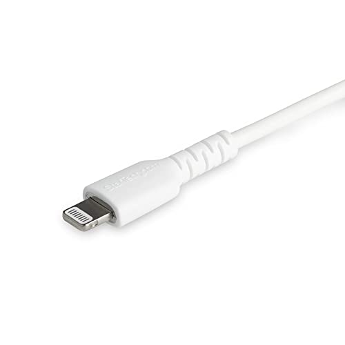 Image of StarTech 3ft /1m USB-C to Lightning Cable White Rugged MFi (RUSBCLTMM1MW)
