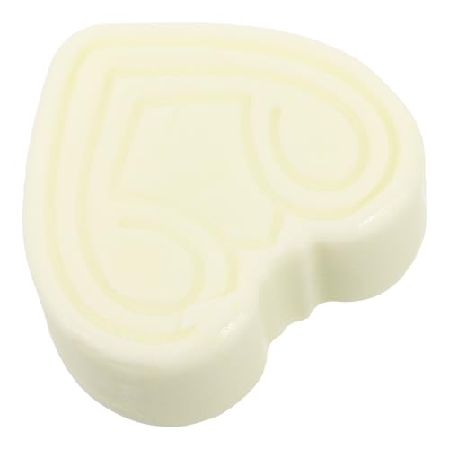 DECOMELODY Jabón en Barra Hecho a Mano Ácido Hialurónico y Seda, Forma de Corazón, Color Verde Claro, para Cuidado Facial Hidratante y Piel Sensible, Barra de Jabón Orgánico para Limpieza