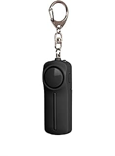 Personal Security Alarm Self Defence Keyring Loud Sound Personal Alarm 130 dB LED Lights Emergency Safety Alarm for Women, Men, Children, Elderly (Black)