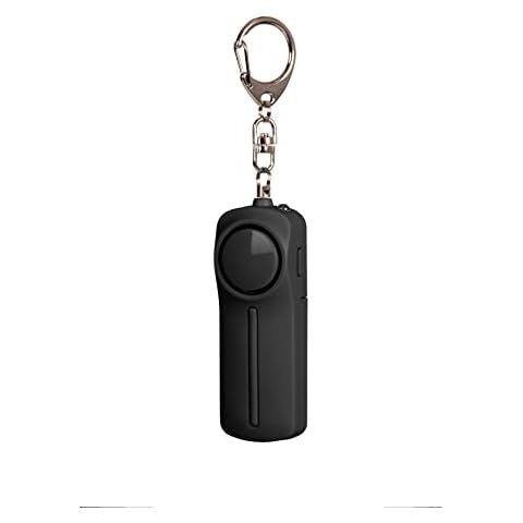 Personal Security Alarm Self Defence Keyring Loud Sound Personal Alarm 130 dB LED Lights Emergency Safety Alarm for Women, Men, Children, Elderly (Black) Cover