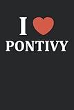  i love pontivy: Carnet de notes pontivy ville - 110 pages lignées - cadeau pontivy original