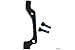 Front Post to is Adaptor, Upgrade to 180mm 7 Inch Disc, Compatible with Avid Formula Shimano Hayes, with Bolts, Black Color, Available