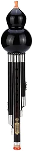 Flutes Musical Instruments Ebony Cucurbit B-Flat C-A Playing Instrument Traditional Musical Instruments for Beginners with Chinese Knot and Box Tonal Beauty (Color : Black, Size : C-Key)