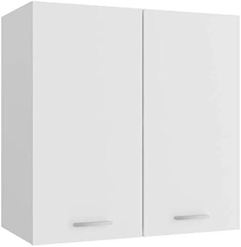 vidaXL Kitchen Cabinet Home Kitchen Equipment Indoor Furniture Appliance Tool Storage Shelf Organiser Modern Cupboard White Engineered Wood