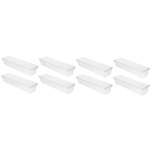 GLEAVI 4sets Clear Organizer Box Multi Purpose Makeup and Skincare Storage for Vanity Bathroom and Office Versatile Lip Gloss and Lipstick Holder Capacity Display Rack 2pcs*4