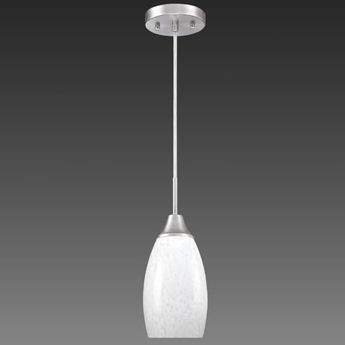 Image of Viinew Mini Glass Pendant Light,4.72 inch White Glass Hanging Light