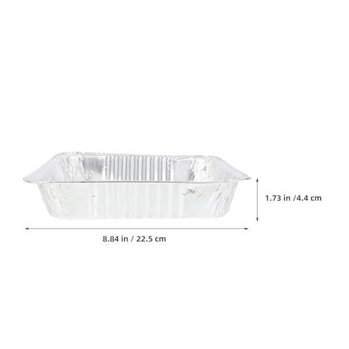 Bandejas de aluminio cuadradas para hornear pastel moldes desechables de barbacoa 1440 ml 3