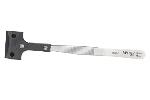 Weller Erem 141SAP Wafer Tweezers for 4'' to 6'' Silicon Wafers, Polyester Tips, Silver - Image 2