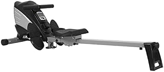 JLL® R200 Luxury Home Rowing Machine, 2023 Model Rowing Machine Fitness Cardio Workout with Adjustable Resistance, Advanced Driving Belt System, 12-Month Warranty, Black and Silver Colour