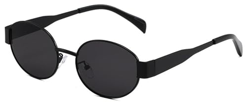 LHSDMOAT Gafas de sol polarizadas ovaladas de moda para hombres y mujeres, gafas de sol estilo ojo de gato vintage de los años 90, gafas de sol retro UV400 para conducir en la playa en verano