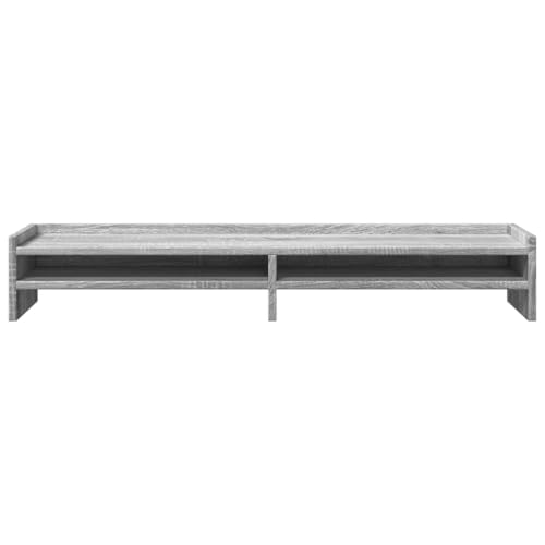 Support de moniteur gris Sonoma double écran 100x24x16 cm